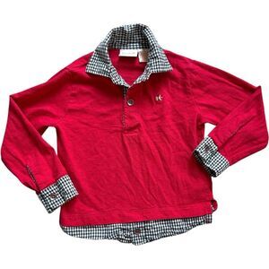 Toddler Boys Truly Scrumptious by Heidi Klum Layered Look Gingham Plaid Shirt 2T